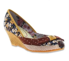 Poetic Licence Women's Charmed Life Brown Multi Color Wedge Sandal Size 10