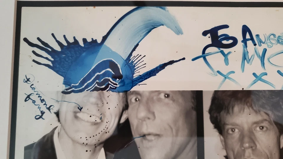 Fotografía original firmada por Peter Beard. Mick Jagger y Peter Beard inscritos. Foto 4 de 4