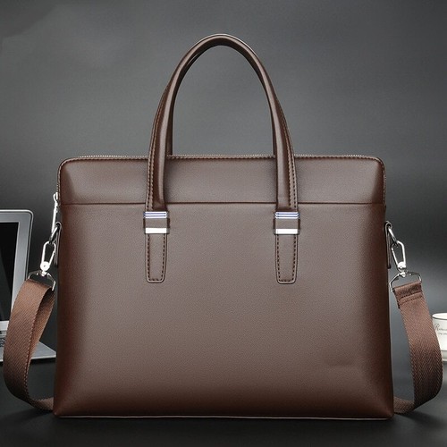 Men Briefcases Bag Laptop Business Travel Bags Handbags Leather Office Bag - Bild 22 von 22