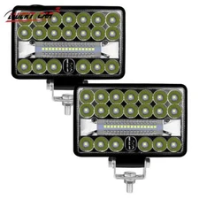 60W 3X5 Inch Chrome Rectangular LED Headlights Replacement High-Brightness
