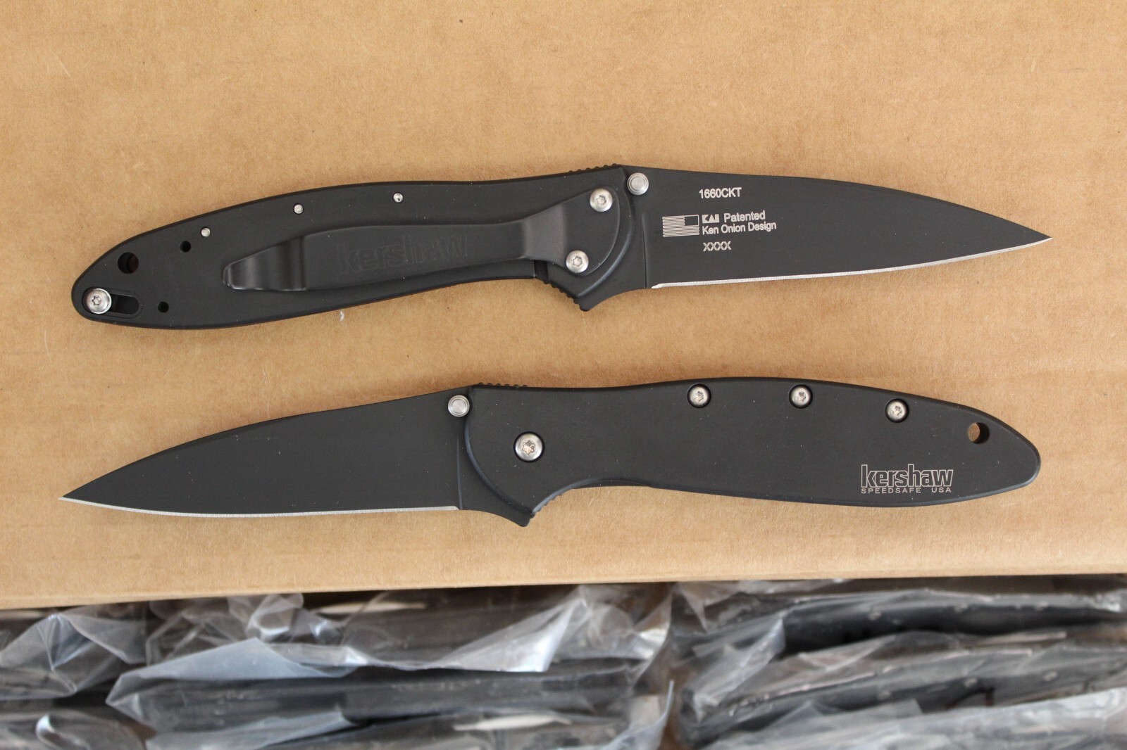 Kershaw Leek Black, 1660CKT, Plain Edge, Speed Safe, Brand New, Factory 2nd