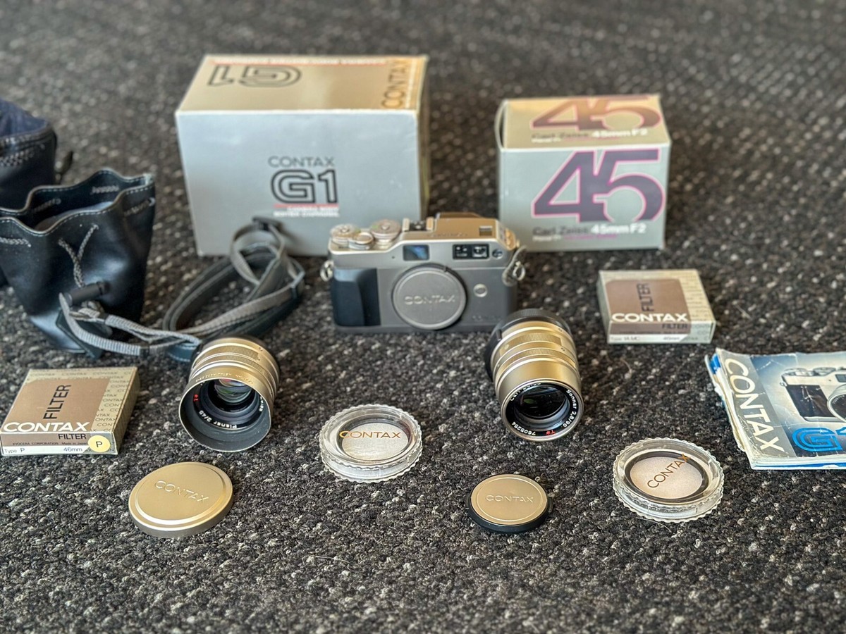 Contax G1 35mm Rangefinder Camera + 45mm f/2 Planar + 90mm f/2.8