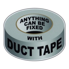 Magnetic Bumper Sticker - Anything Can Be Fixed With Duct Tape Funny - Magnet