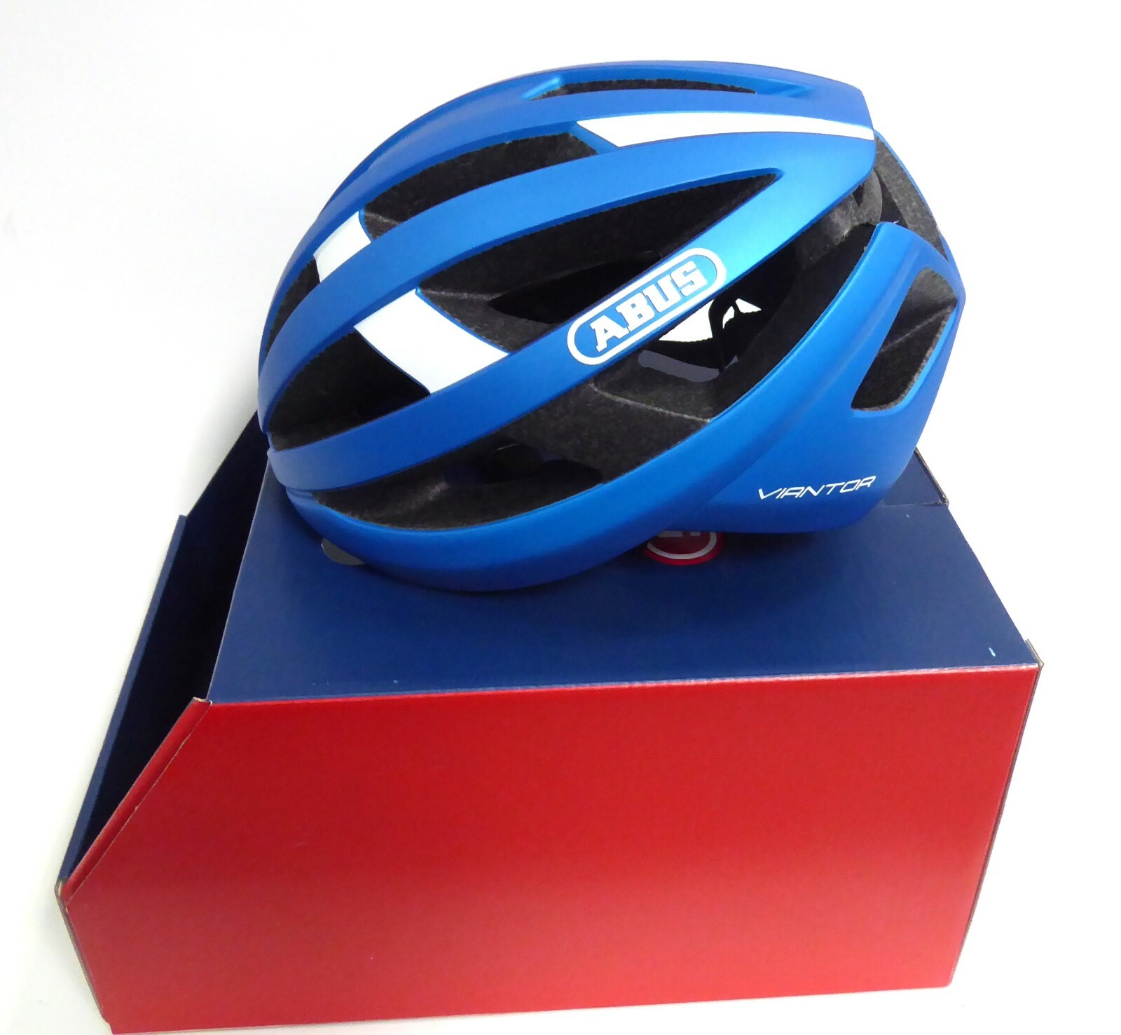 ABUS Viantor Road Cycling Helmet Steel Blue Size Large for sale 