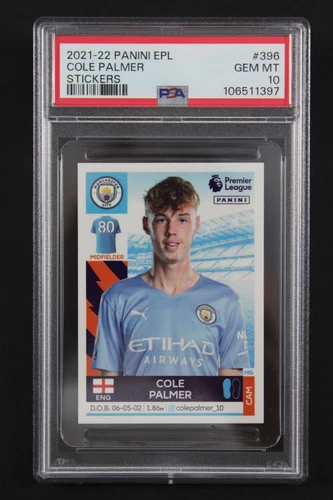 Cole Palmer PSA 10 Rookie RC Sticker Panini Premier League 2021 2022 (21-22 #396