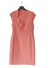 Calvin Klein Smart Stunning short sleeve Orange Dress Size 12 NWT UK knee length