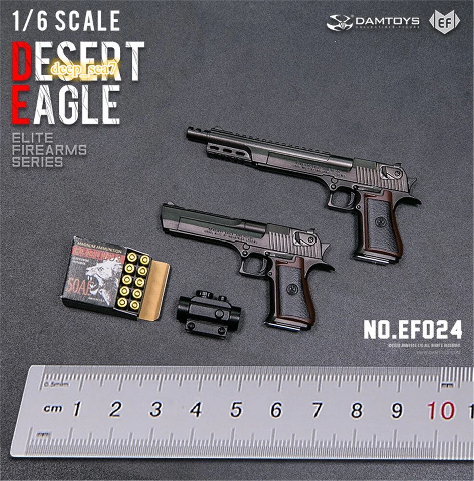 Pistola modelo DAMTOYS 1/6 EF024 Black Desert Eagle para muñecas figura masculina de 12" Foto 2 de 4