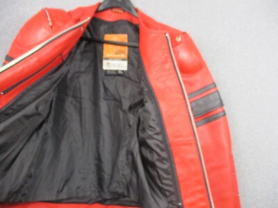 ICON Pursuit Jacket L レッド　レザーライダーズジャケット ICON Pursuit Jacket L レッドレザーライダーズジャケット