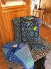 Vera Bradley Trimmed Tote and Wristlet & Scarf. Katalina Showers. 3 Pc. Set Nwt