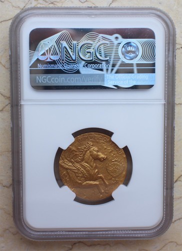 NGC MS70 2020 Palau Gilt 15g Solid Silver Coin - Zeus & Pegasus - Picture 2 of 5