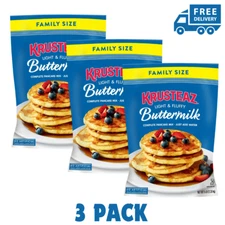 Krusteaz Complete Buttermilk Pancake and Waffle Mix, Light & Flufy, 5 lb, 3 Bags