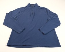 Chaps Mens Blue 1/4 Zip Pullover Sweatshirt Sz 2XL