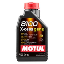 Motul 8100 X-Cess Gen2 5W40 (1 Liter) 109774 - 8100 X-Cess 5W40