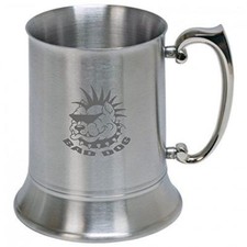 Personalised Engraved Bad Dog Stainless Steel Tankard st41