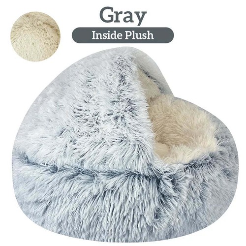 DECASSA Pet Bed Plush Nest Semi-Closed Mattress For Cats Small Dogs - Picture 22 of 28