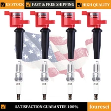 High Performance Spark Plug and Ignition Coils Pack For Ford Mazda Focus Transit