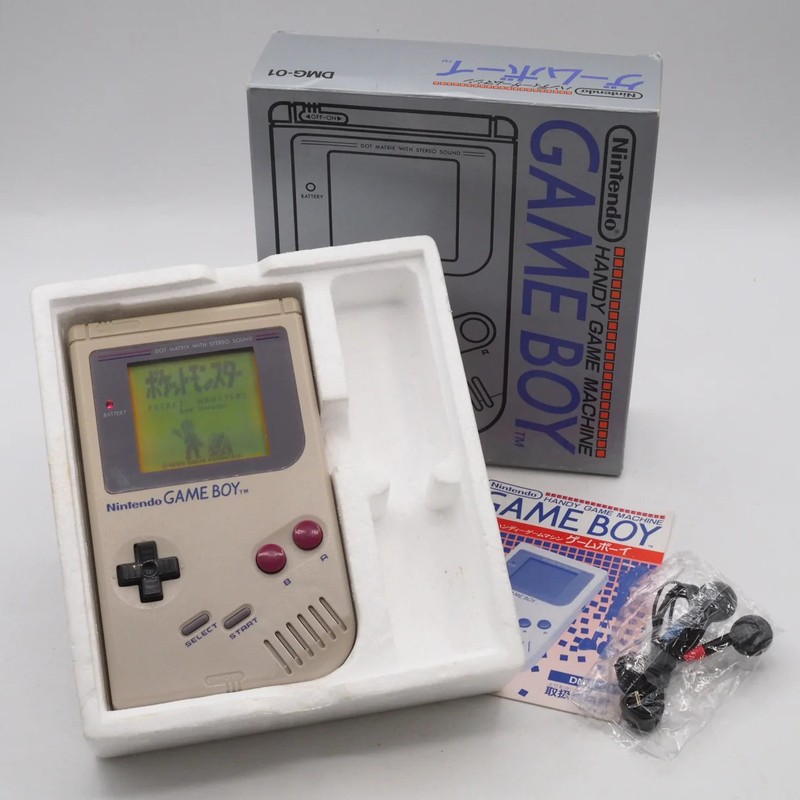 Nintendo GAME BOY Handheld Game Console DMG-01 Boxed Gray Tested DMG-CPU-02 GB