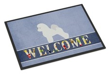 Caroline's Treasures BB5549JMAT Bichon Frise Welcome 24x36 Front Door Mat