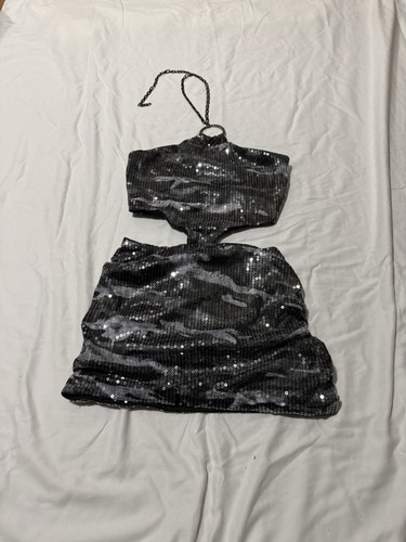 Dolls Kill Current Mood Elemental Edge Camo Mini Dress BNWT Size XS