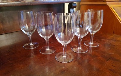 5 x Retro Vintage schlanke helle Glas Port Sherry Getränke Gläser, 12 cm hoch