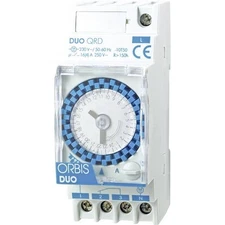 ORBIS Zeitschalttechnik OB292032 DUO QRD 230V Analog DIN Guide Timer 23