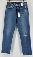 Levi  s 501 Original Cropped Straight Leg Blue Denim Jeans Women  s 27x28 NWT