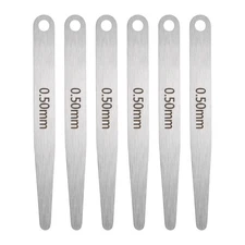6pcs Metric Thickness Feeler Gauge 0.5mm Single Blade Tapered Feeler Gauge