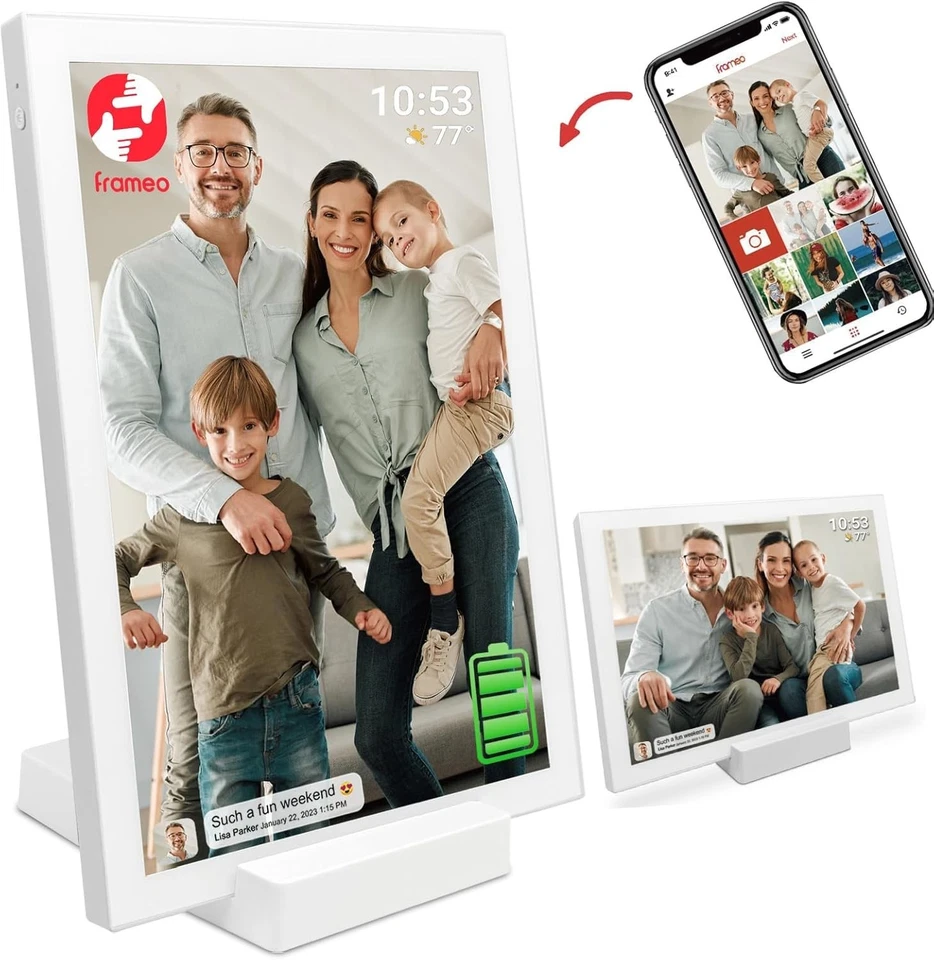 Frameo 10.1" WiFi Picture Frame, Auto-Rotate, Share Moments - Image 3 of 4
