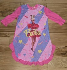 Vintage Wundies 90s Barbie Pink Kids Girls Pajama Nightgown Size 6 Gown