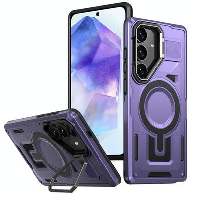 Für Samsung Galaxy A55 5G Shield Hollow Frame Holder MagSafe Handyhülle