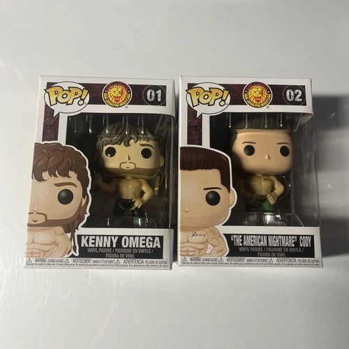 Funko Pop Cody Rhodes Kenny Omega Bullet Club Lot Bundle NJPW AEW WWE Wrestling