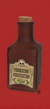 Halloween Mini Glass Potion Bottle Decor - 5' In "Predication Purification" b005