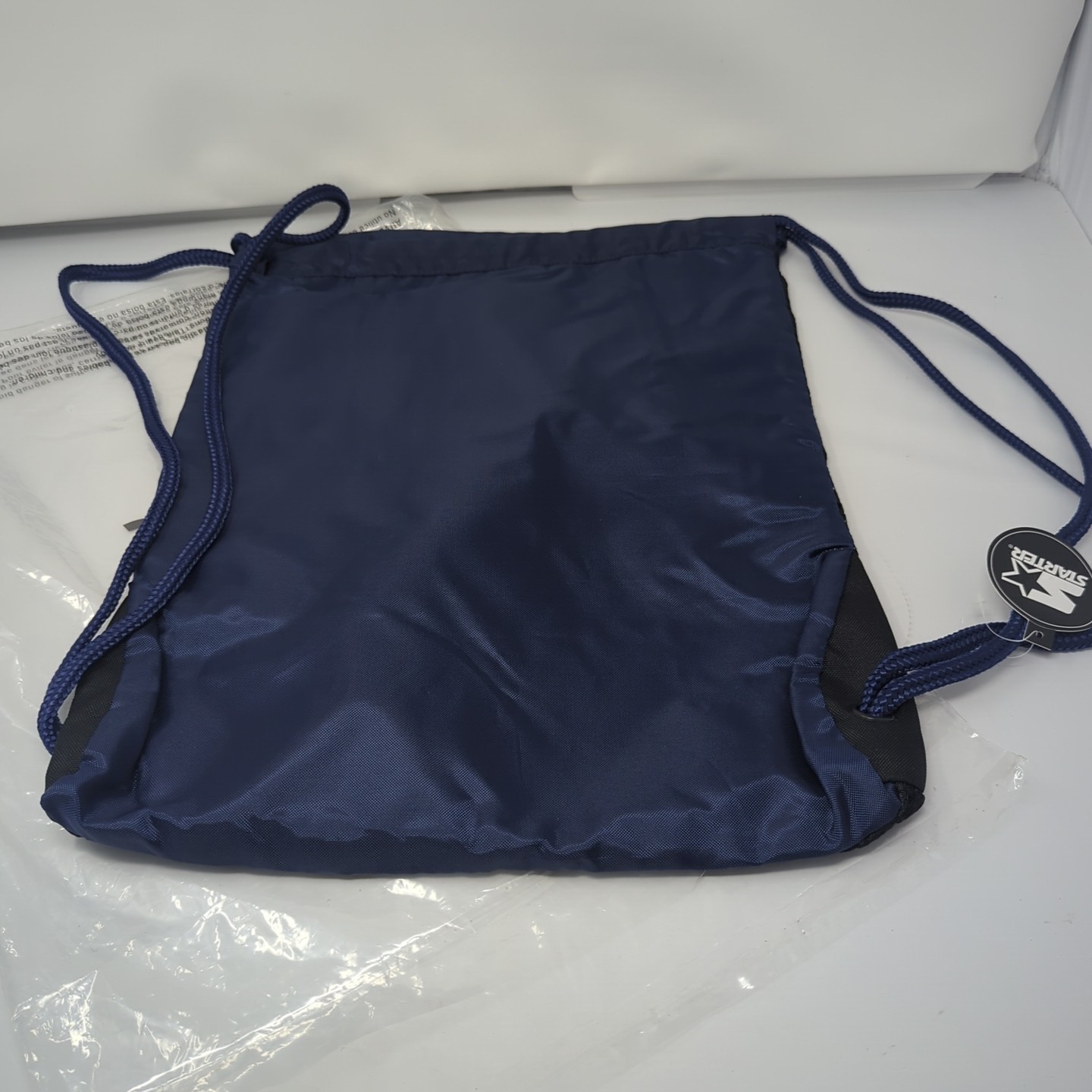 Starter Vintage Drawstring Backpack Blue One Size… - image 7