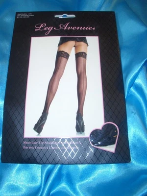 Sexy Leg Avenue Nylons Nahtnylons mit Spitze schwarz ONE SIZE Stockings OVP - Bild 1 von 2