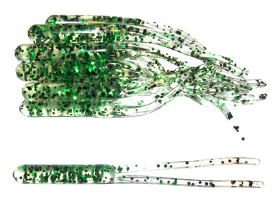 ''NEW'' (10) Piece 4'' Spinnerbait/Buzzbait Twin Leg Trailer(Disco Green)Bass