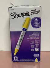 12 pack Sharpie Oil-Based Paint Marker Medium Bullet Tip, Yellow