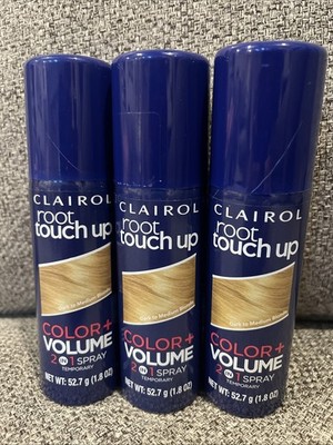3 Clairol Root Touch Up Color Volume Spray Temporary Dark To Medium Blonde 1.8oz