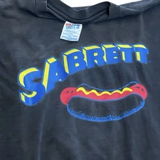 Vintage Sabrett Hot Dog Glizzy T-shirt 90s Sz XL