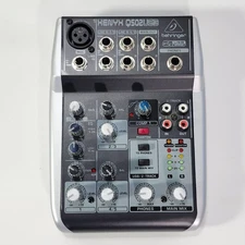 Behringer XENYX Q502USB 5-input Sound Mixer Studio Podcast Stream No Power Cord