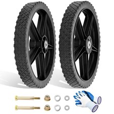 14 Spoked Plastic Wheel With 12 Axle Bore For Lawn Mowers And Trimmers - 2