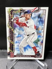 2025 Topps Holiday - Alex Bregman - Base Variation #H154 Candy Cane Bat SP