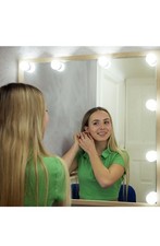 Fizz Creations Hollywood Vanity Mirror White LED String Lights