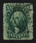CKStamps: US Stamps Collection Scott#35 10c Washington Used Tiny Thin