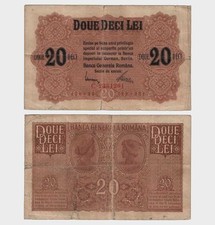 Romania - 1917 - 20 Lei -  VG+   #CO8710