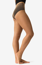 NEW Capezio Children's Professional Fishnet Seamless Tights in Caramel 3000C 