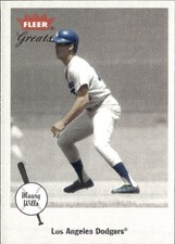 Maury Wills 2002 Fleer Greats of the Game #20 Los Angeles Dodgers