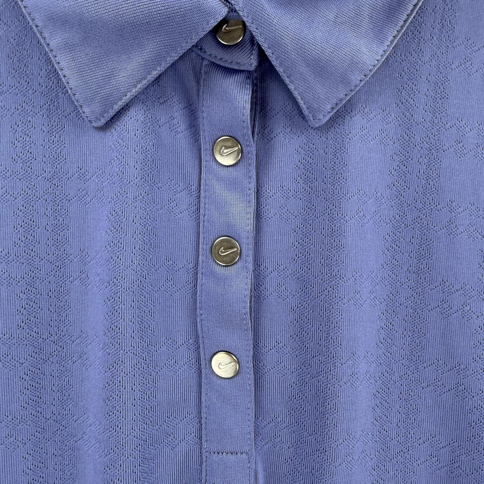 Nike гольф рубашка-поло женщин XL синий жаккард NikeFIT сухой короткий рукав эластичной - Изображение 4 из 4