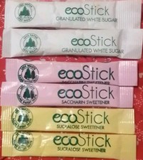 EcoStick Azúcar Blanco Granulado, Edulcorante de Sacarina y Edulcorante de Sucralosa...