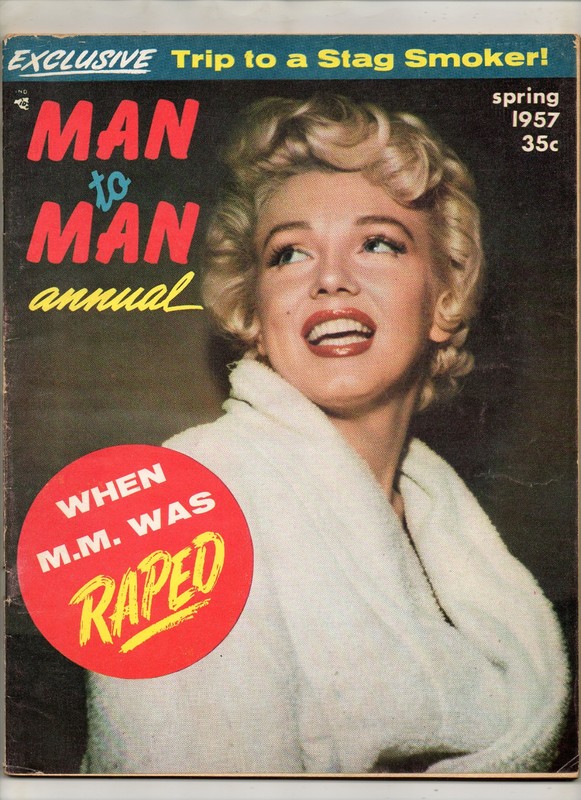 MAN TO MAN ANNUAL SPRING 1957. MARILYN MONROE CONTROVERSIAL COVER + STORY INSIDE