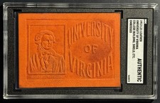 1912 L21 Tobacco Leather University of VIRGINIA SGC Rare!  Thomas Jefferson